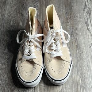 Vans Women's High-Top Sneakers - Pink and White